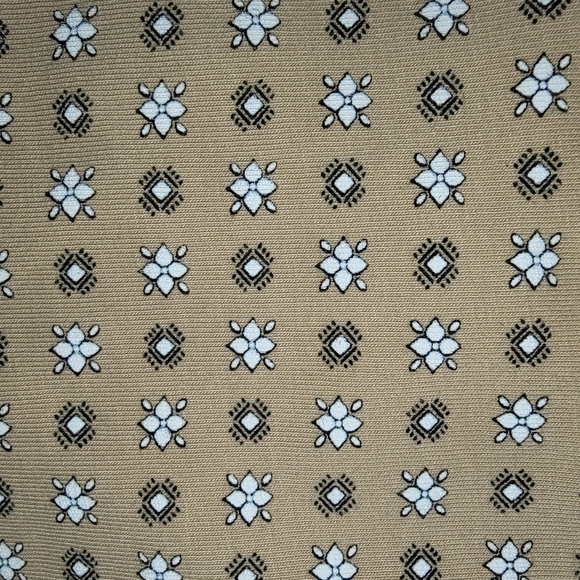 Express Tan Short Sleeve Tee with Checkered Pattern - Picture 3 of 6